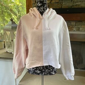 Havana Pink and White Hoodie Sweater